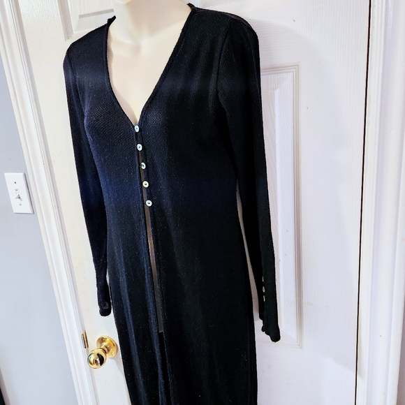 Divided Black Knit Duster Sweater Cardigan - Picture 3 of 8